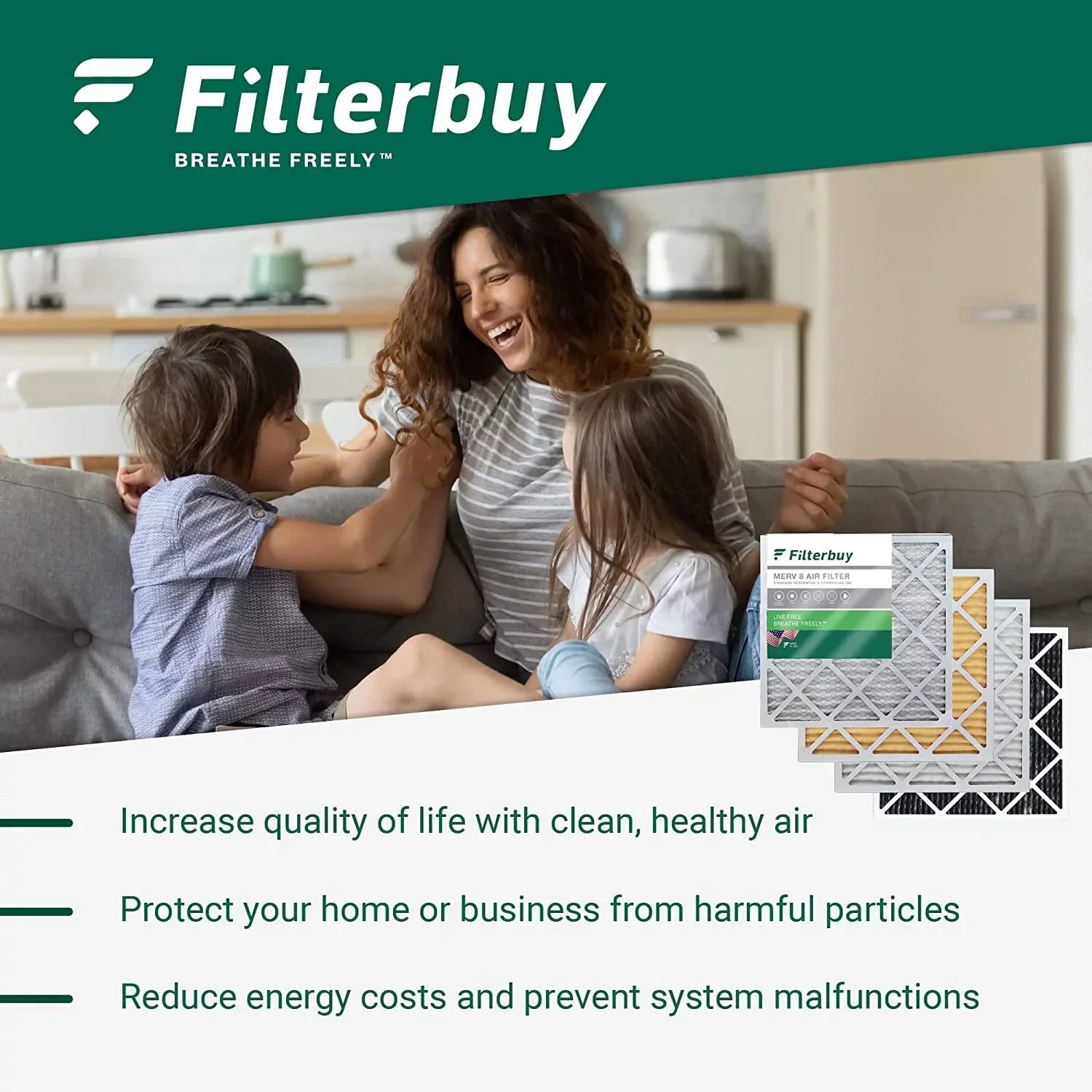 Filterbuy 8x20x4 MERV 11 Pleated HVAC AC Furnace Air Filters (12-Pack)