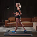 Seizeen Portable Walking Pad, 47''L Under Desk Treadmill Small Size for Home Office, 0.6-3.8MPH Speed for Walking & Jogging, 300lbs Capacity, LED Display, Remote Control