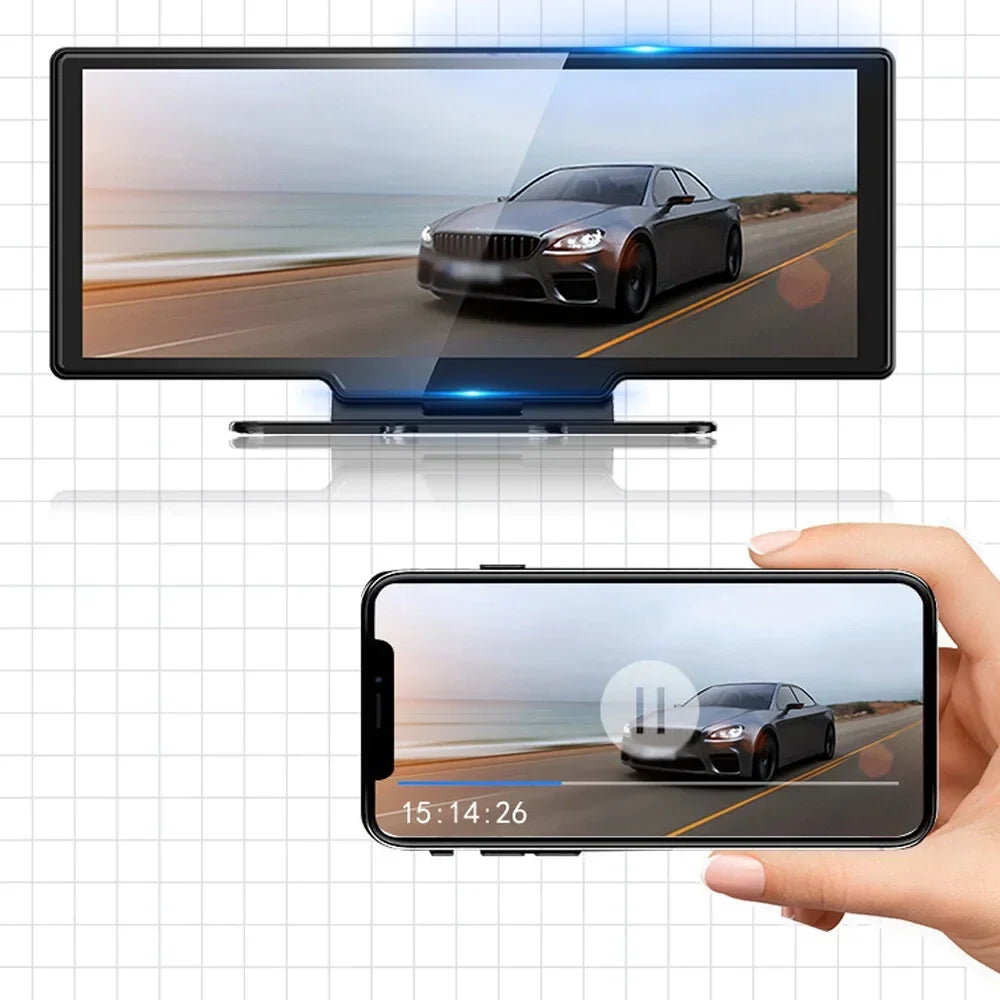 Irfora Dash Camera, Loop Hands-free Rear With 10.26Wifi Support Dvr Dash CameraAndroid Auto InchAndroid SupportLoop With 10.26 Inch Dash Camera Rear 4k Dvr Moweo