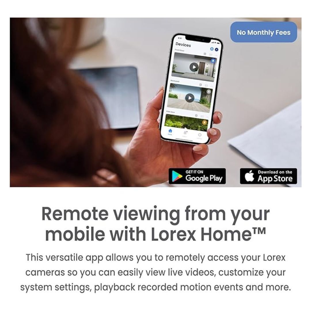 Lorex Fusion 4K 12 Camera Capable 8 Wired and 4 Wi-Fi 2TB DVR with Smart Motion Detection, Active Deterrence, and Smart Home Compatibility