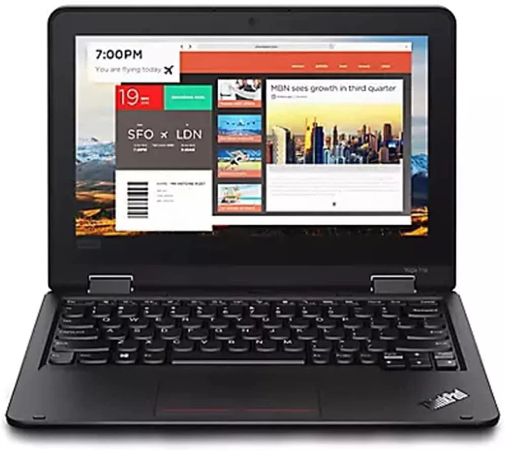 Lenovo ThinkPad Yoga 11E 2-in-1 HD Touchscreen Laptop PC, Intel Celeron N4120 Processor, 4GB RAM, 128GB SSD, Webcam,Stereo Speakers, USB-C, HDMI, WiFi, Windows 10 Pro, Mazepoly Accessories