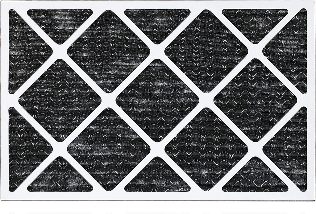 Filterbuy 14x25x1 MERV 8 Odor Eliminator Pleated HVAC AC Furnace Air Filters with Activated Carbon (4-Pack)