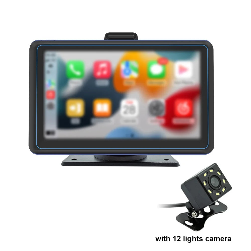 Apexeon Car Stereo,Camera Dual MP5 Player Dual USB Car Audio Portable Car 7'' 720P 5.0  Compatible Car Stereo 5.0 Compatible USB BT Receiver BT 5.0 12 Auto Compatible Android Stereo 720P Car
