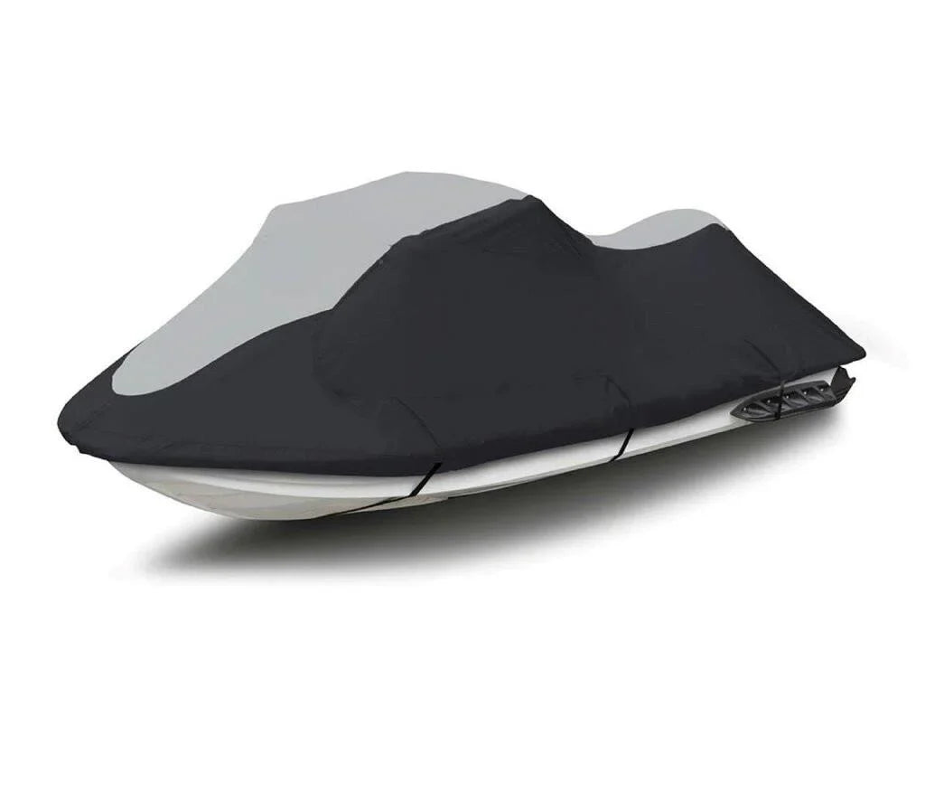 SUPER HEAVY-DUTY PWC 600D JET SKI Cover Compatible for Sea Doo Sea-Doo Bombardier GTI / SE 155 2011-2017 Jet Ski Trailerable Cover Black/Grey
