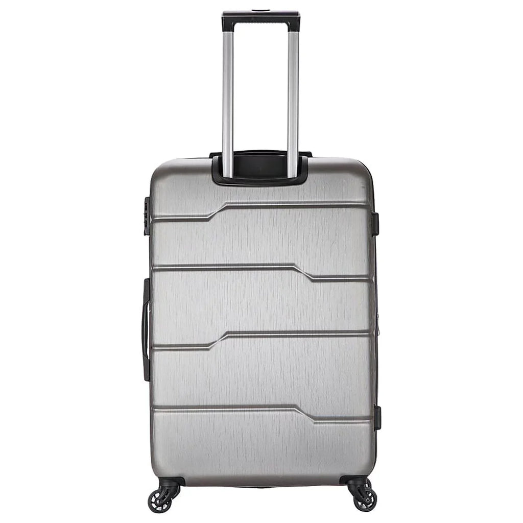 DUKAP RODEZ Large Plastic 4-Wheel Spinner Luggage Silver (DKROD00L-COA)
