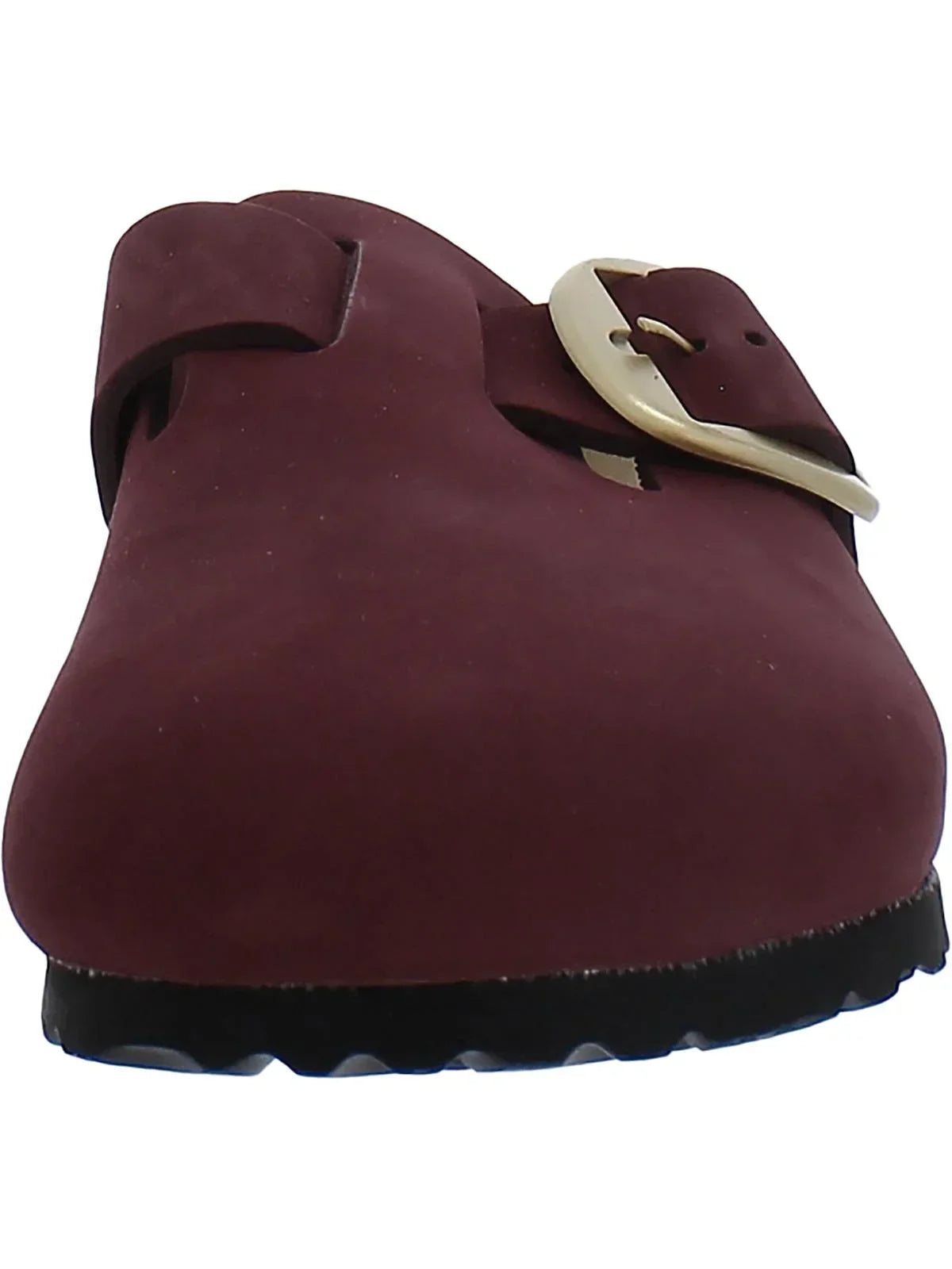 Birkenstock Womens Boston Big Buckle Leather Cork Mule Sandals