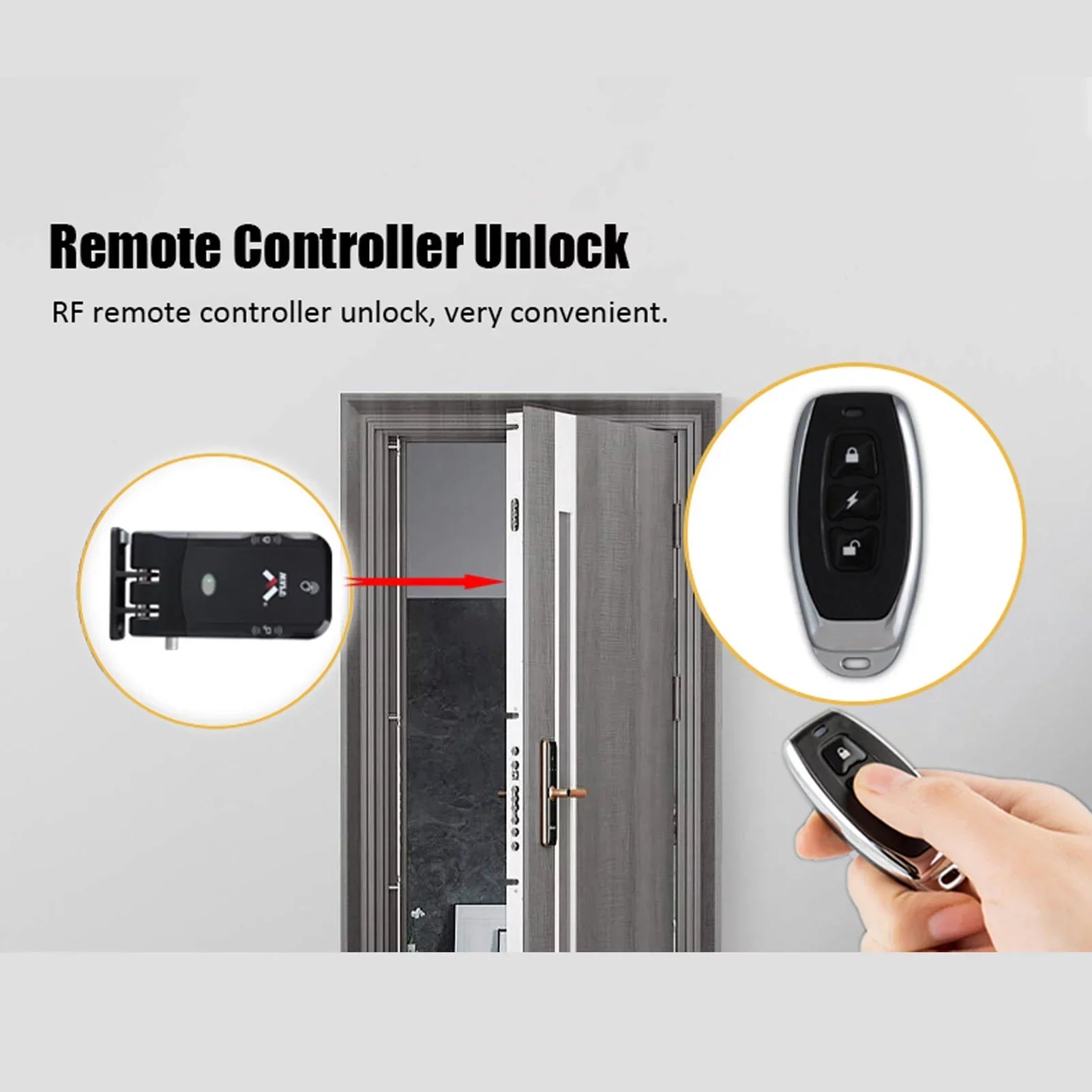 Pinnaco WAFU Smart Lock Wireless Keyless Door Lock with Remote Control