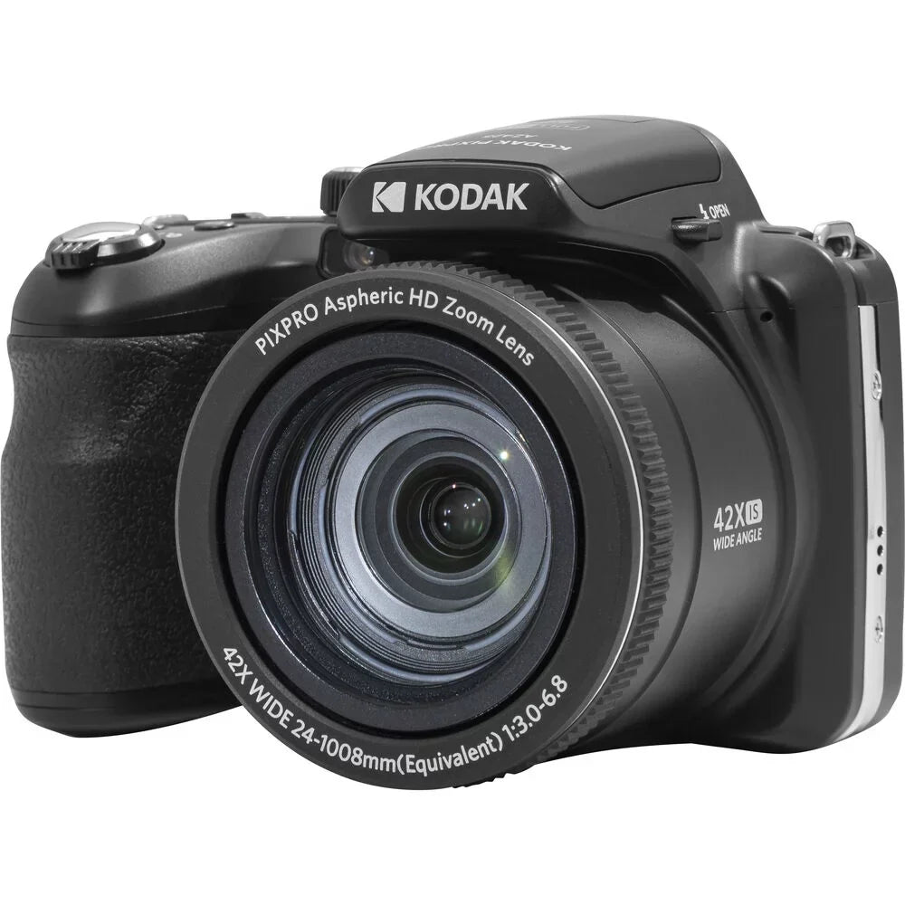 Kodak PIXPRO AZ425 Digital Camera (Black) + Extra Battery +Tripod + Case -64GB Kit