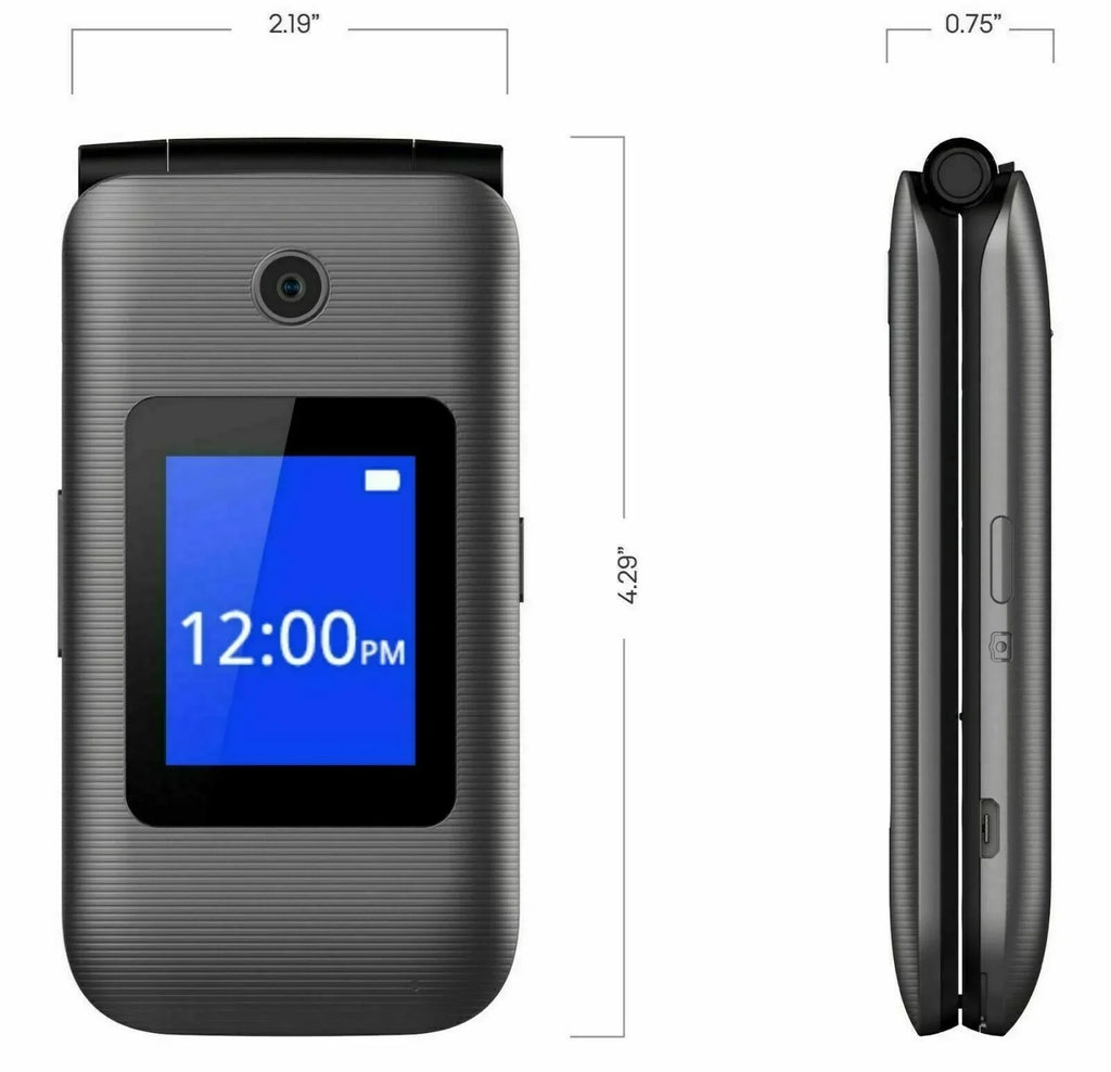 COOLPAD Belleza CP3321AT GSM Unlocked Phone 8GB 4G LTE Flip Phone - Gray (Used)