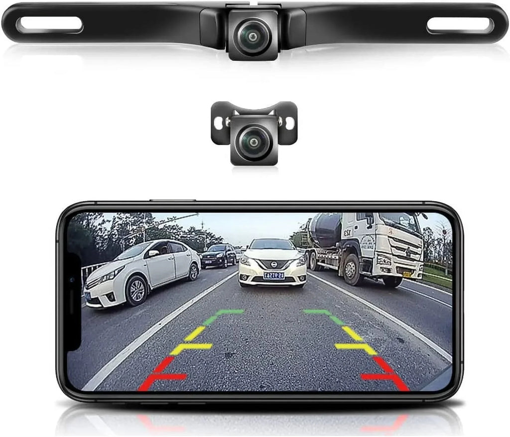 Car Backup Camera, GreenYi 5G 720P HD Car License Plate Rear/Front View Reverse Camera for iPhone iPad