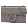 Pre-Owned Authenticated Gucci Small Dionysus Shoulder Bag Calf Leather Gray Unisex (Good)