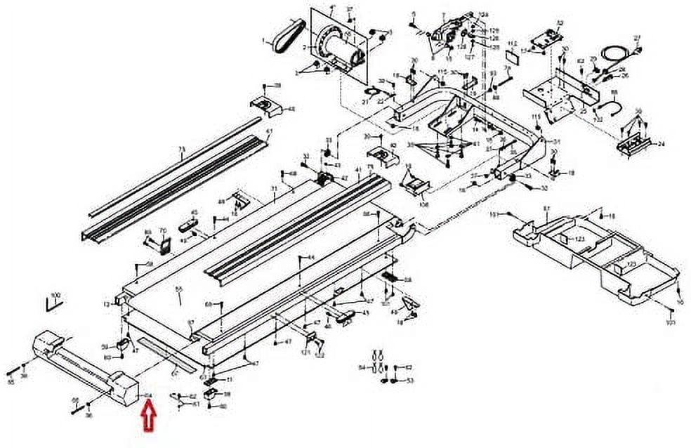 Rear Roller Endcap 157004 161702 Works with Proform Healthrider Weslo Image Treadmill