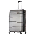 DUKAP RODEZ Large Plastic 4-Wheel Spinner Luggage Silver (DKROD00L-COA)