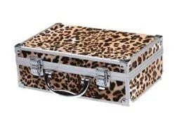Cameo Cosmetics Premium 51pc Beauty Make Up Set w/ Aluminum Leopard Case