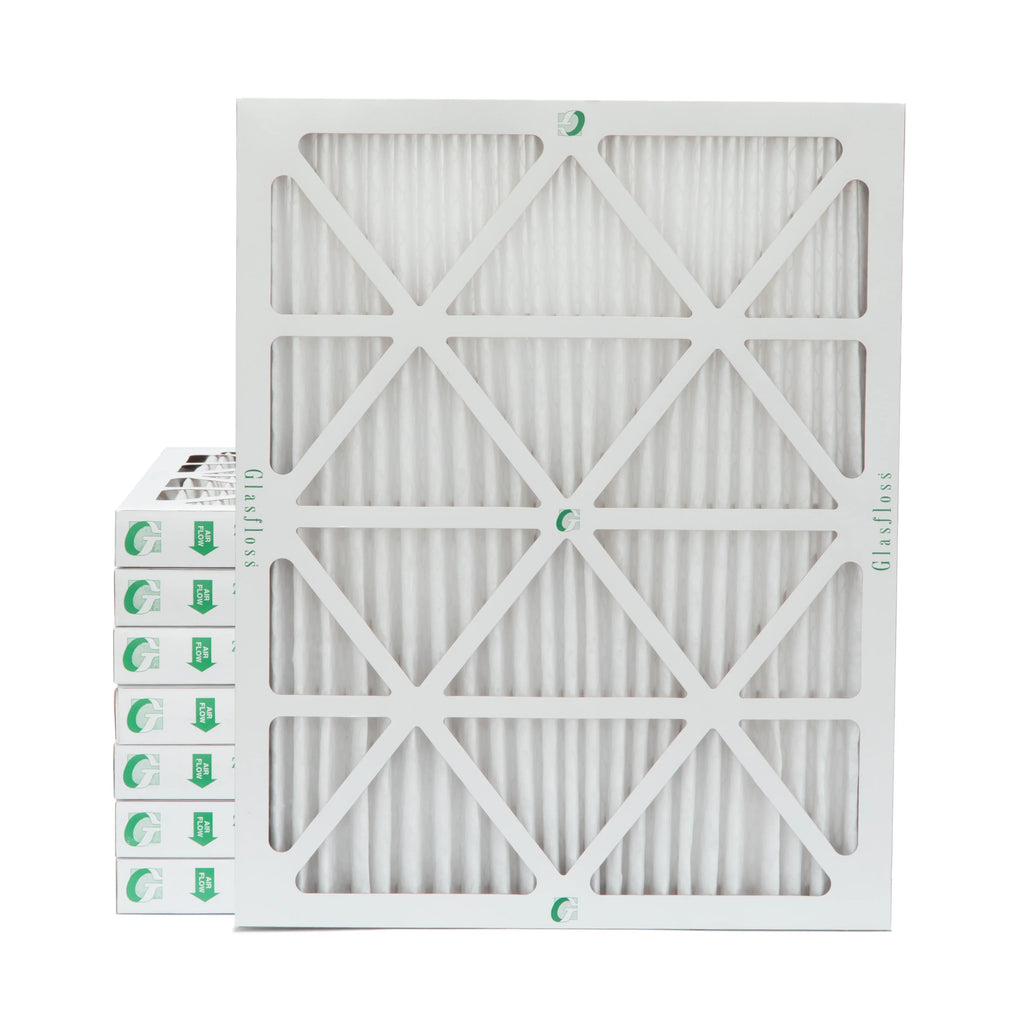 16x20x2 MERV 10 Pleated AC Furnace Air Filters by Glasfloss Industries. ( 8 Pack ) Exact Size: 15-1/2 x 19-1/2 x 1-3/4