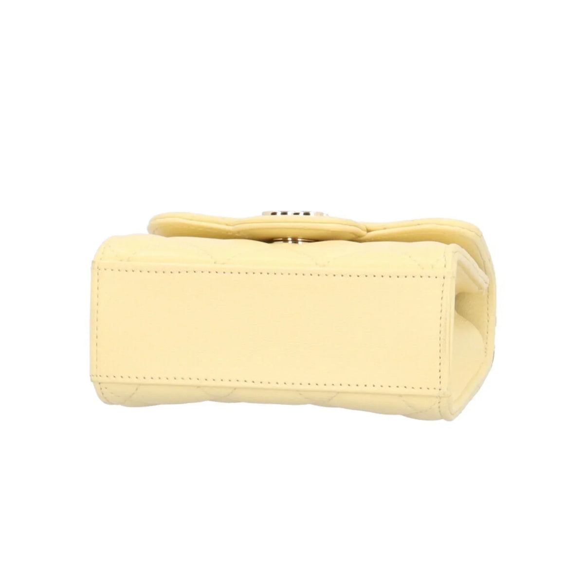 Pre-Owned CHANEL Matelasse Shoulder Bag Lambskin AP2682 Yellow Women's (Good)