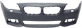 Front BUMPER COVER Compatible For BMW 5-SERIES 2014-2016 Primed with M Pkg with PDC Sensor Holes and Side View Cam Sedan/Hybrid
