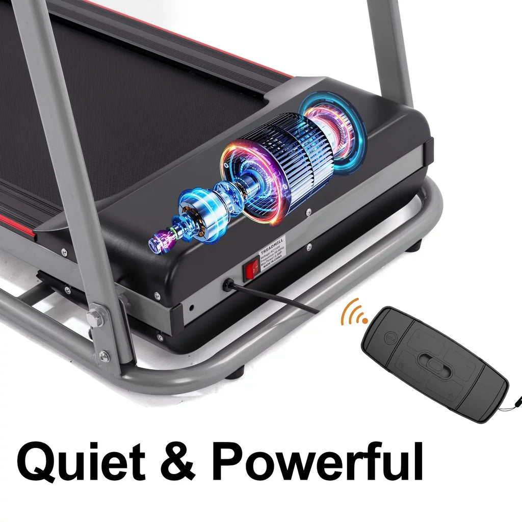 Folding Treadmill for Home with Desk - 2.5HP Compact Electric Treadmill for Running and Walking Foldable Portable Running Machine for Small Spaces Workout; 265LBS Weight Capacity