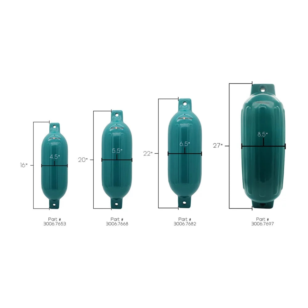 Extreme Max 3006.7697 BoatTector Inflatable Fender - 8.5" x 27", Teal