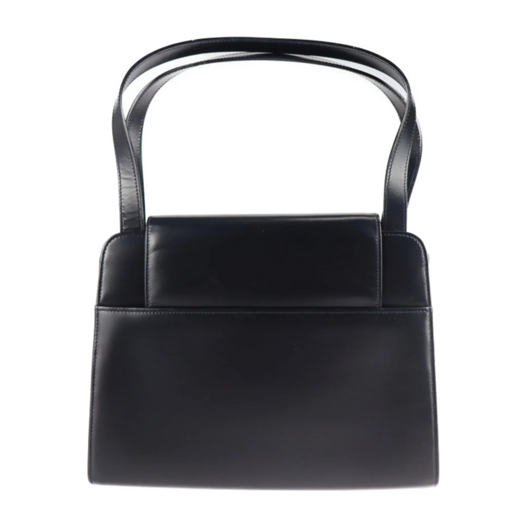 Pre-Owned CARTIER Cartier sapphire line handbag calf dark navy mini bag (Good)