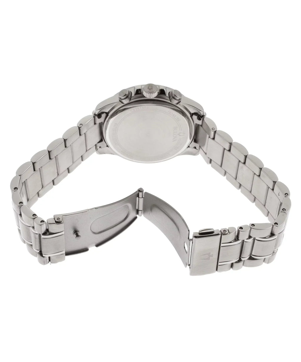 Bulova Stainless Steel Chronograph Mens Watch 96A180