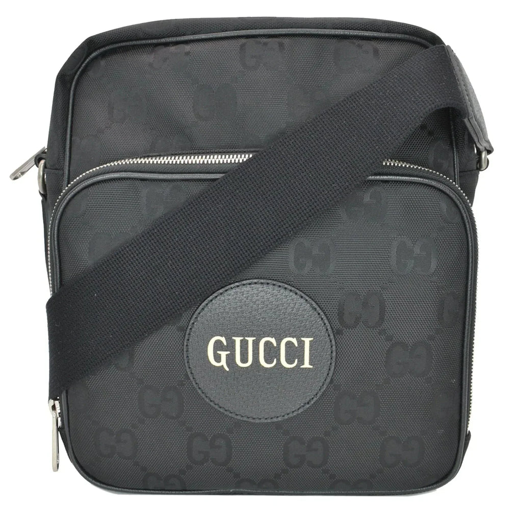 Pre-owned GUCCI Off The Grid GG Monogram Nylon Shoulder Bag Black 625858