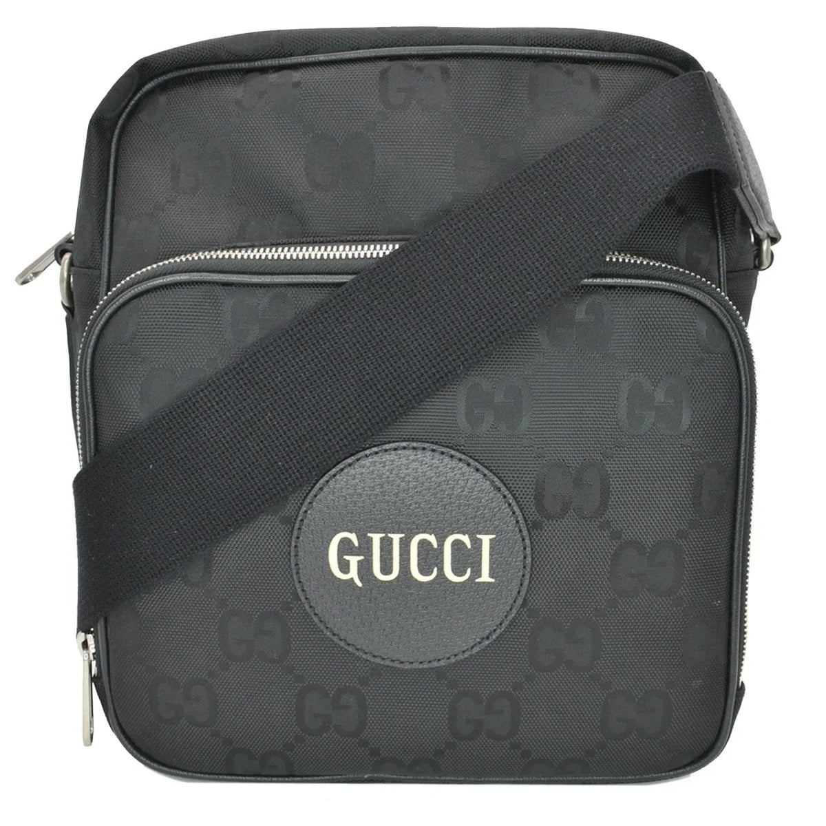 Pre-owned GUCCI Off The Grid GG Monogram Nylon Shoulder Bag Black 625858