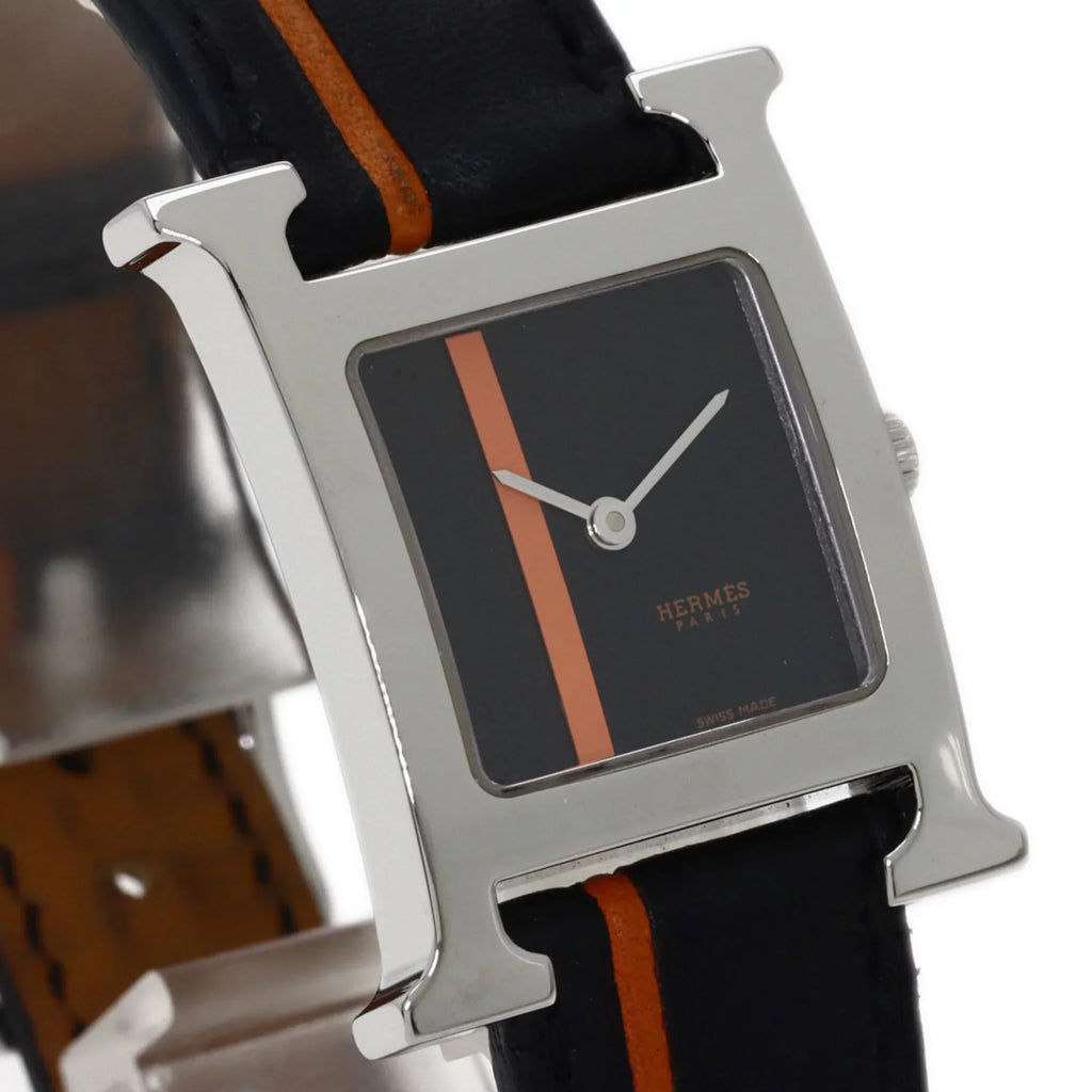 Pre-Owned Hermes HH1.210 H Watch Wristwatch Stainless Steel/Leather Women's HERMES (Good)