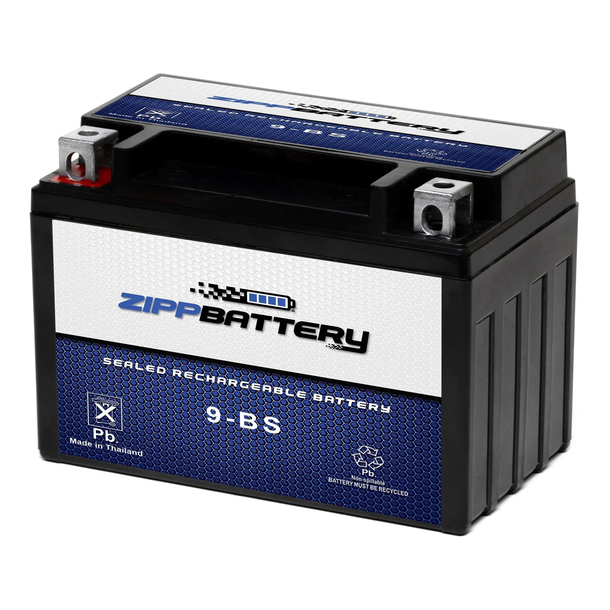 Zipp Battery YTX9-BS (9-BS 12 Volt,8 Ah, 120 CCA) Motorcycle Battery for Kawasaki 636cc Zx636-b C Ninja Zx-6r 2003