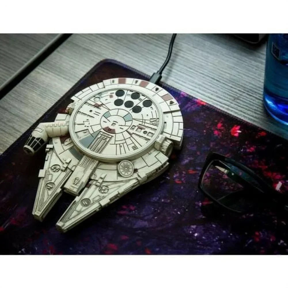 Star Wars Millennium Falcon Wireless Charger with AC Adapter Charging Pad