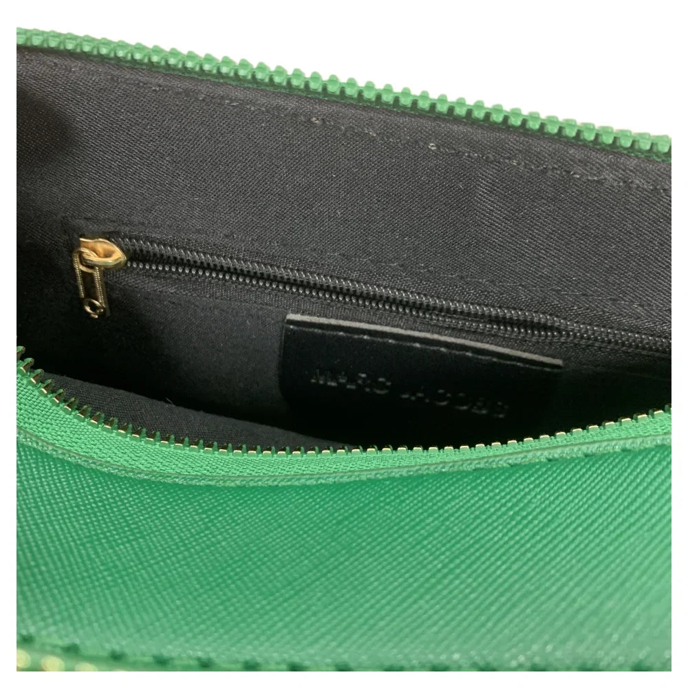Women's Purple Leather Cross body Snapshot Bag with Logo Chain Strap