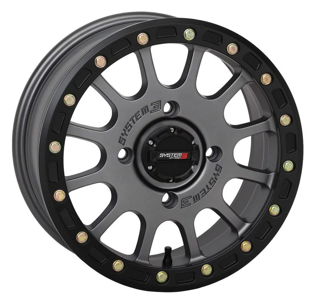 System 3 SB-5 14" Wheels Grey 30" Trail Saw 2.0 Tires Can-Am Commander Maverick Renegade Outlander Defender