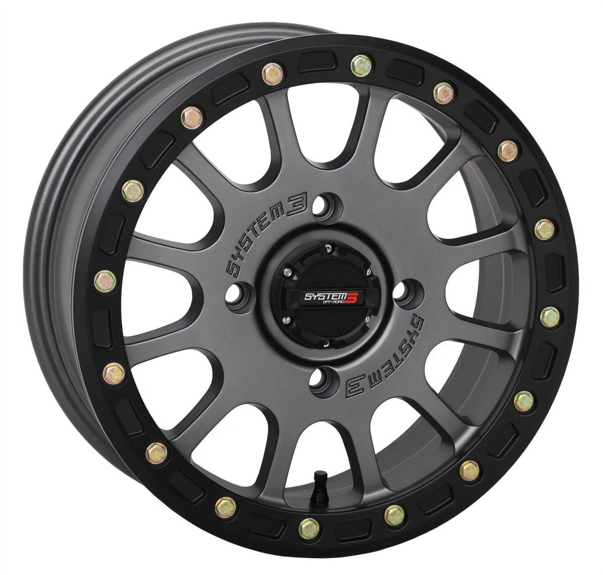 System 3 SB-5 14" Wheels Grey 30" Trail Saw 2.0 Tires Can-Am Commander Maverick Renegade Outlander Defender