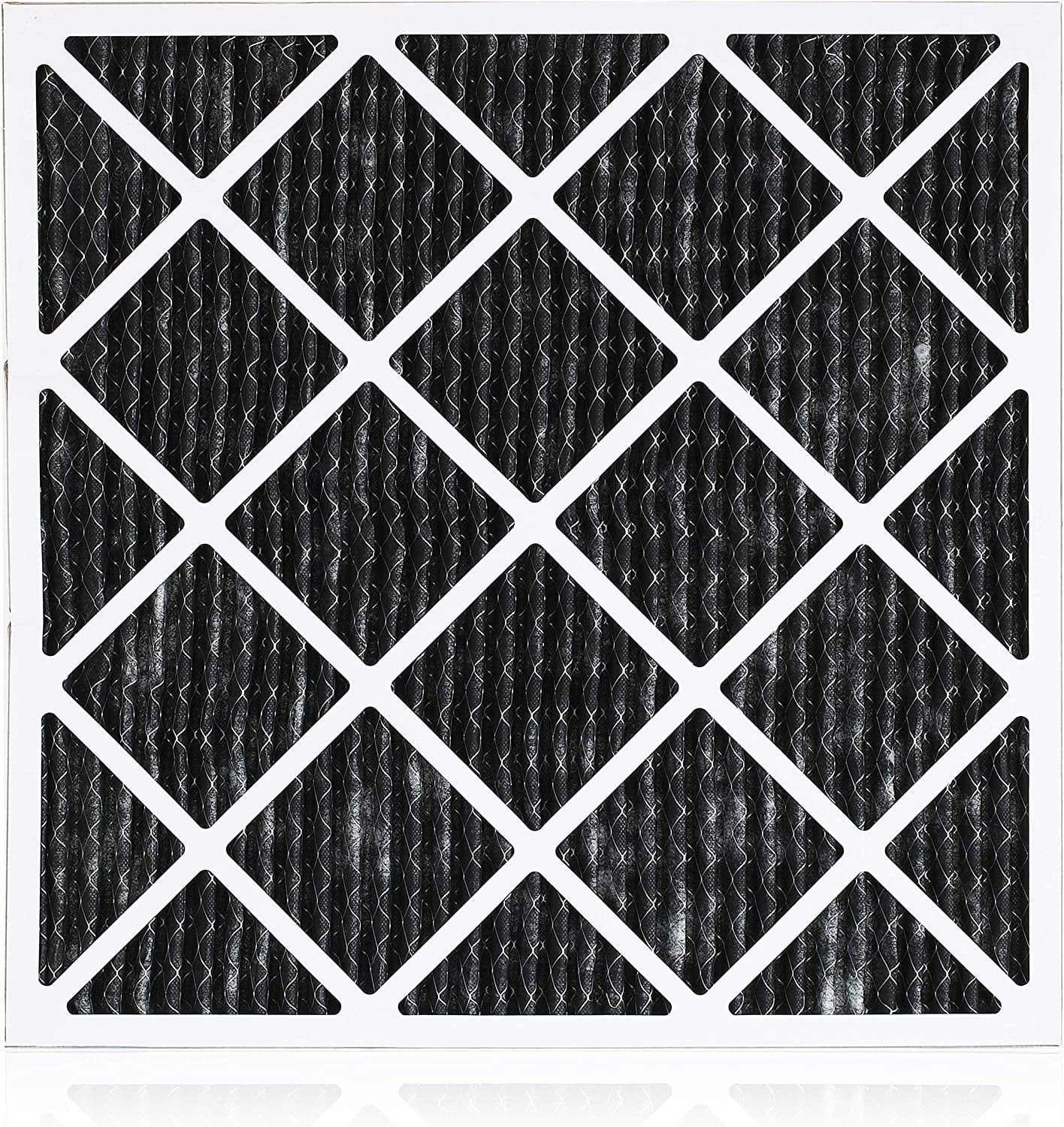 Filterbuy 12x12x1 MERV 8 Odor Eliminator Pleated HVAC AC Furnace Air Filters with Activated Carbon (1-Pack)