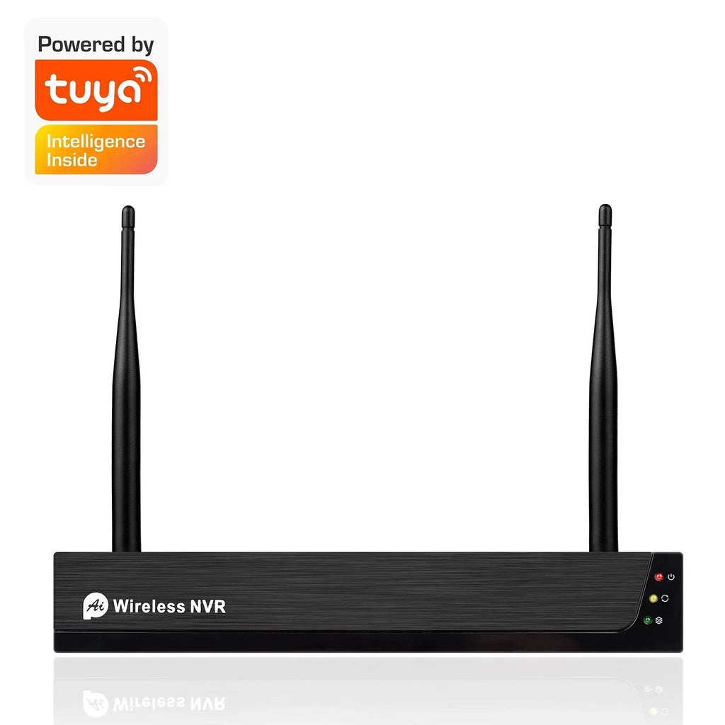 8CH 1080P Wireless Camera System, 8Channel 1080P CCTV NVR + 8PCS 1080P 2.0MP Indoor Outdoor IP Cameras with Night Vision, Motion Alert, Tuya Smart App Remote Access, No Hard Drive