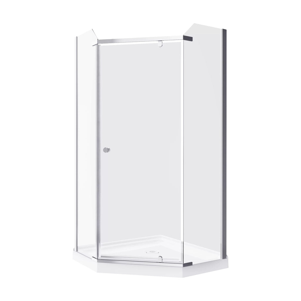 A&E Bath Cassidy Neo Angle Shower Enclosure Kit With Acrylic Base Without Walls
