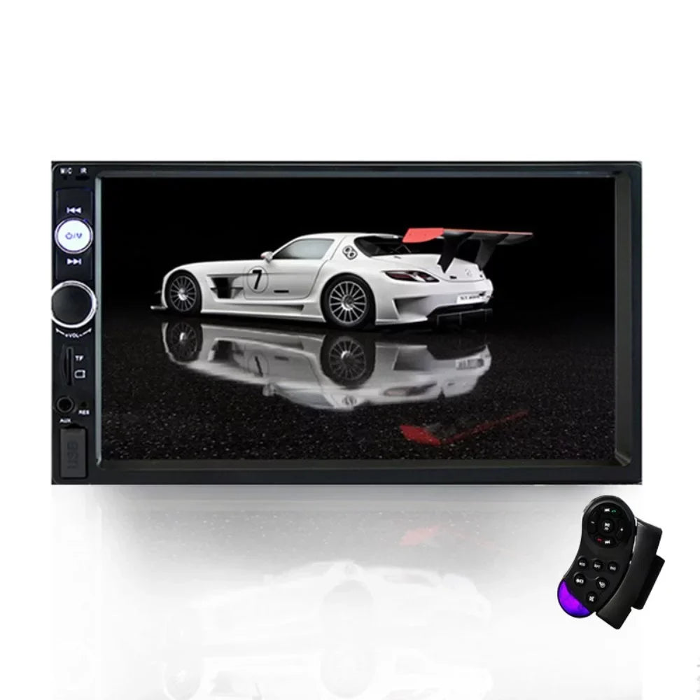 Tukinala Car Stereo Compatible with Apple Carplay and Android Auto, 7 Inch Double Din Car Stereo with Bluetooth, Touch Screen Car Radios MP5 Player with A/V Input, Backup Camera, Mirror Link