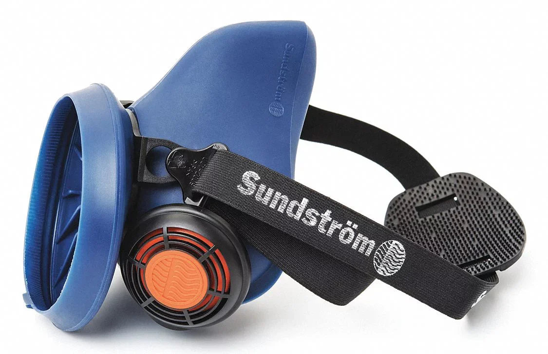 Sundstrom Safety Half Mask Respirator,Silicone,Blue SR 100 M/L